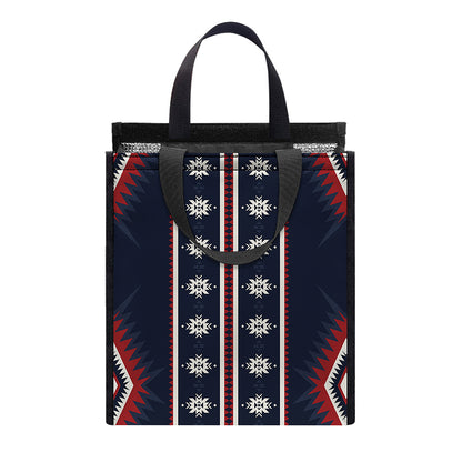 Native Tribal Navajo Pattern Print Insulated Lunch Tote