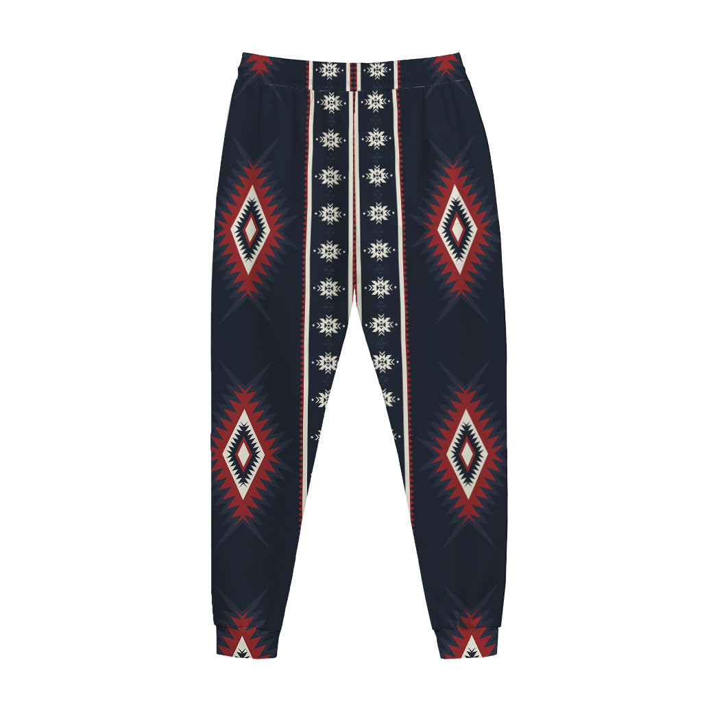 Native Tribal Navajo Pattern Print Jogger Pants