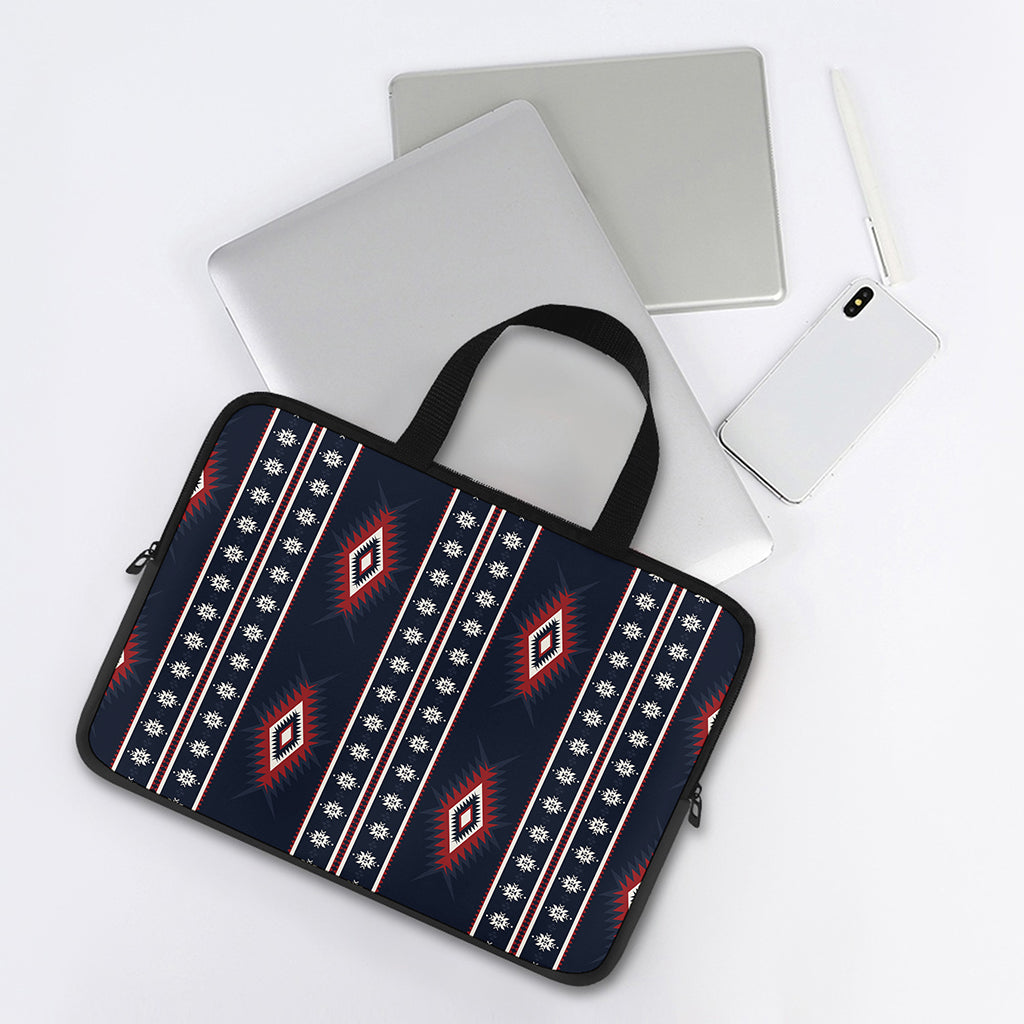 Native Tribal Navajo Pattern Print Laptop Sleeve With Handle
