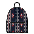 Native Tribal Navajo Pattern Print Leather Backpack