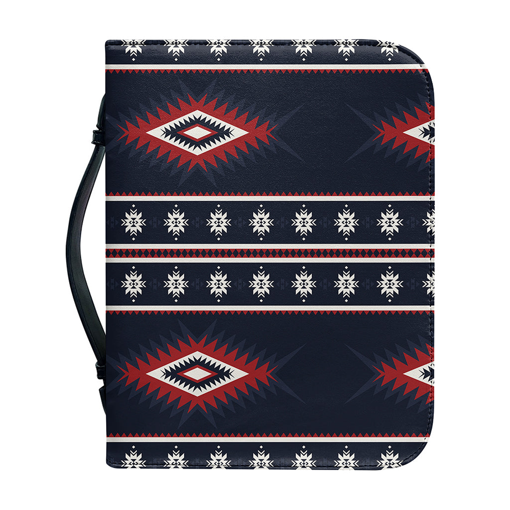 Native Tribal Navajo Pattern Print Leather Bible Cover