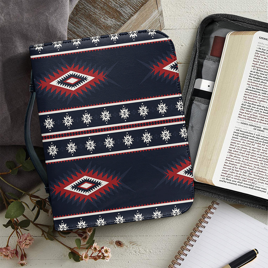 Native Tribal Navajo Pattern Print Leather Bible Cover