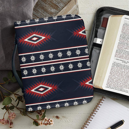 Native Tribal Navajo Pattern Print Leather Bible Cover