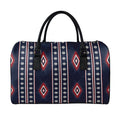 Native Tribal Navajo Pattern Print Leather Duffel Bag