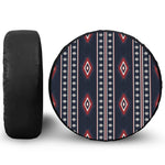 Native Tribal Navajo Pattern Print Leather Spare Tire Cover