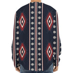 Native Tribal Navajo Pattern Print Long Sleeve Baseball Jersey