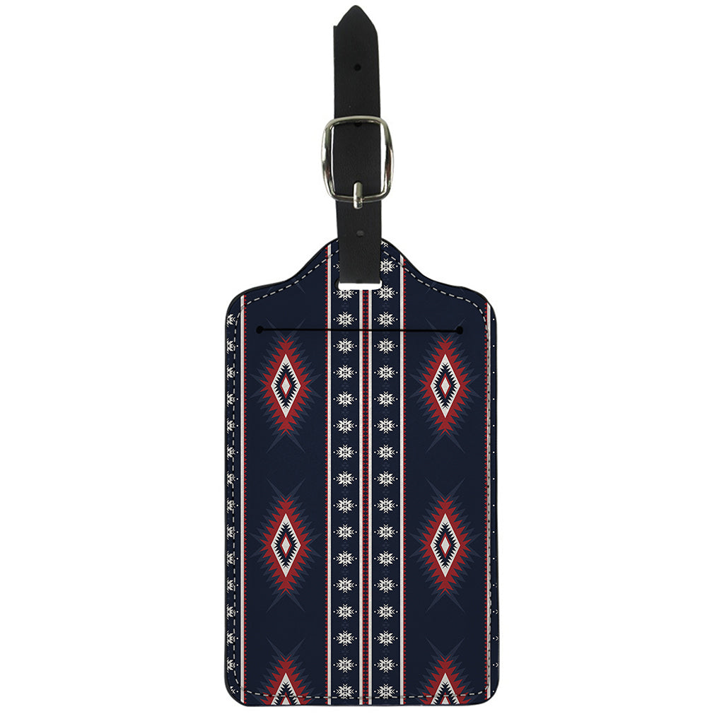 Native Tribal Navajo Pattern Print Luggage Tag