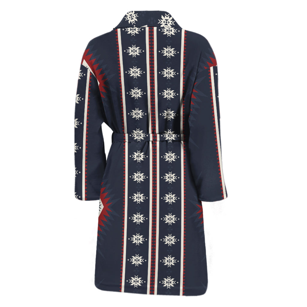 Native Tribal Navajo Pattern Print Men's Bathrobe