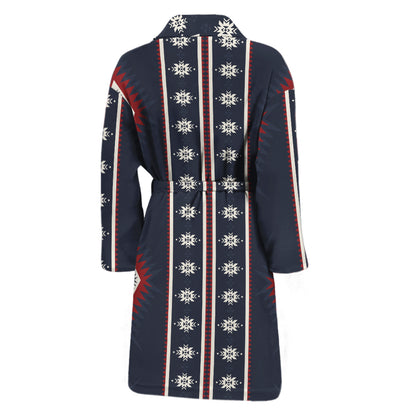Native Tribal Navajo Pattern Print Men's Bathrobe