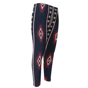 Native Tribal Navajo Pattern Print Men's Compression Pants