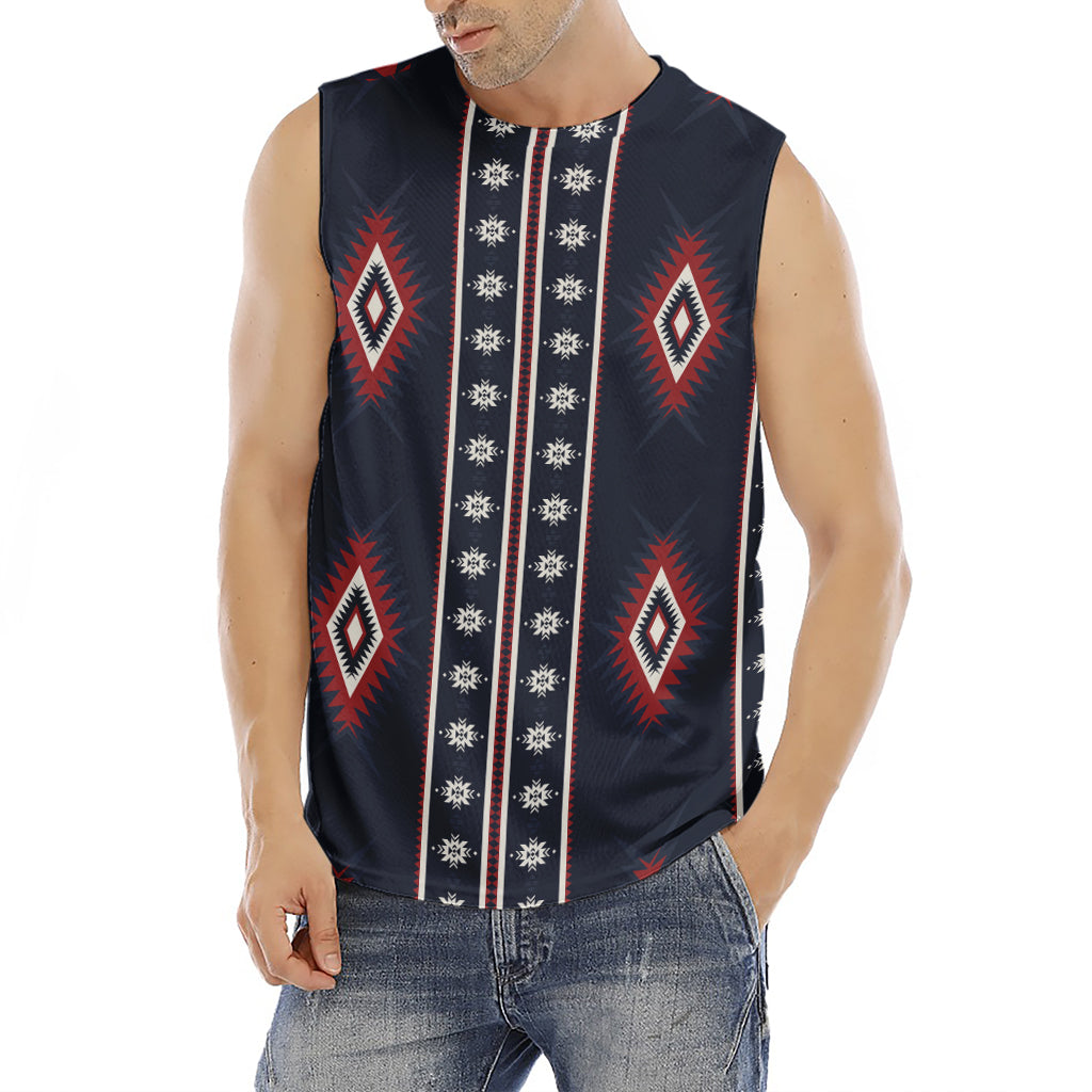 Native Tribal Navajo Pattern Print Men's Fitness Tank Top