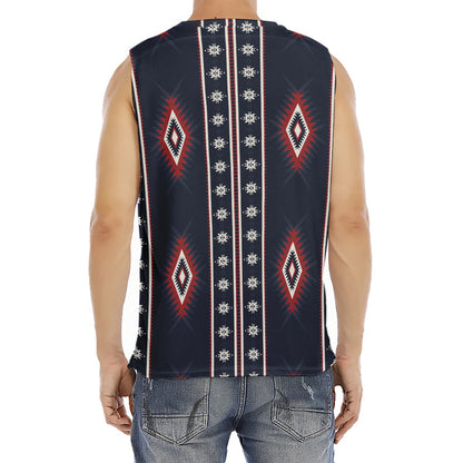 Native Tribal Navajo Pattern Print Men's Fitness Tank Top