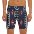 Native Tribal Navajo Pattern Print Men's Long Boxer Briefs