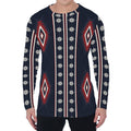 Native Tribal Navajo Pattern Print Men's Long Sleeve T-Shirt