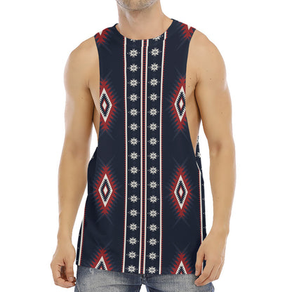 Native Tribal Navajo Pattern Print Men's Muscle Tank Top