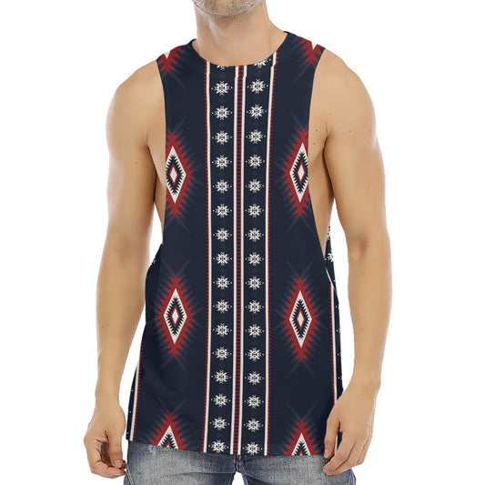 Native Tribal Navajo Pattern Print Men's Muscle Tank Top
