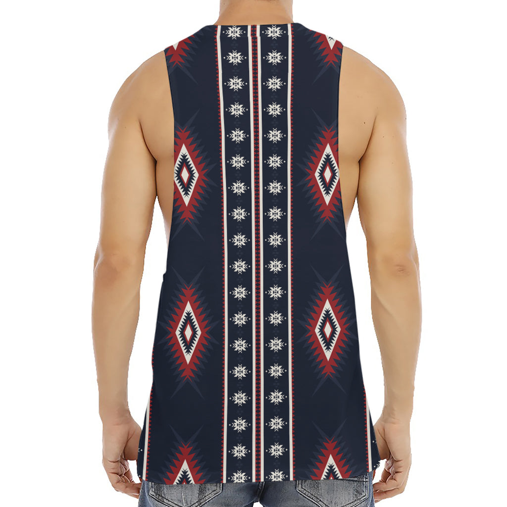Native Tribal Navajo Pattern Print Men's Muscle Tank Top