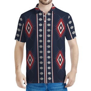 Native Tribal Navajo Pattern Print Men's Polo Shirt