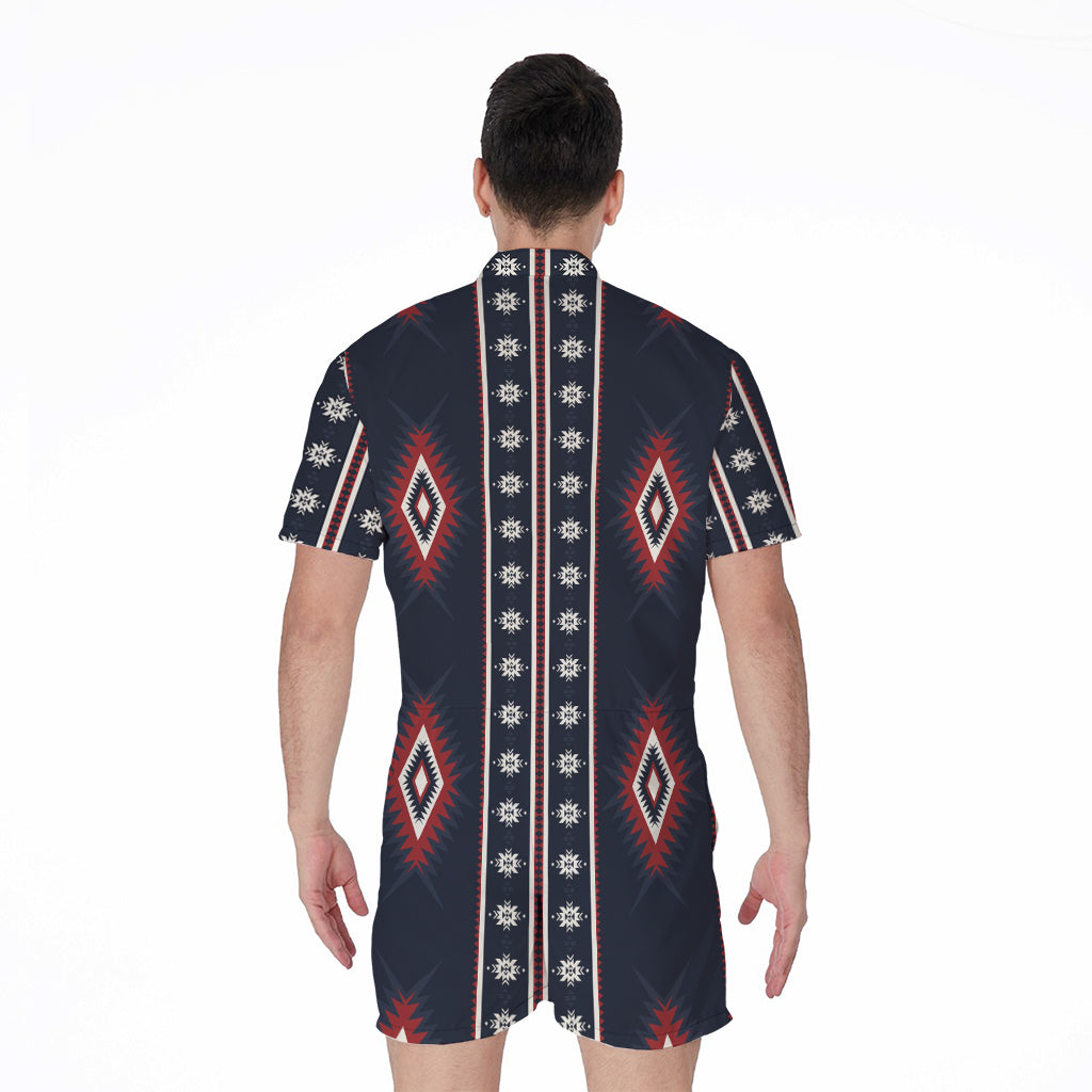 Native Tribal Navajo Pattern Print Men's Rompers