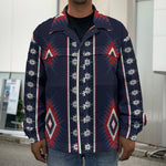Native Tribal Navajo Pattern Print Men's Shirt Jacket