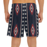Native Tribal Navajo Pattern Print Men's Split Running Shorts