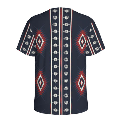Native Tribal Navajo Pattern Print Men's Sports T-Shirt