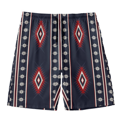 Native Tribal Navajo Pattern Print Men's Swim Trunks
