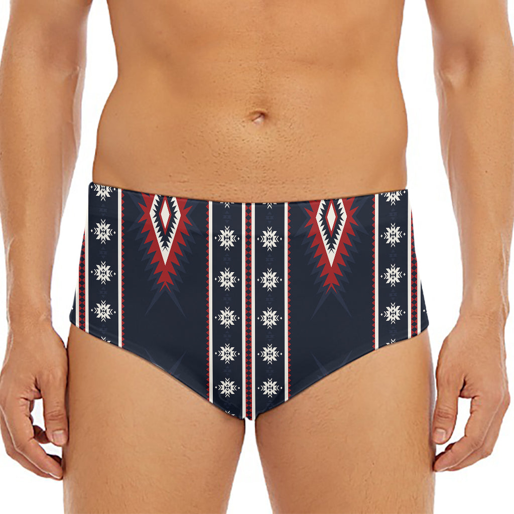 Native Tribal Navajo Pattern Print Men's Triangle Swim Briefs
