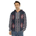 Native Tribal Navajo Pattern Print Men's Velvet Pullover Hoodie