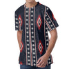 Native Tribal Navajo Pattern Print Men's Velvet T-Shirt