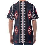 Native Tribal Navajo Pattern Print Men's Velvet T-Shirt