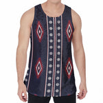 Native Tribal Navajo Pattern Print Men's Velvet Tank Top