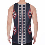 Native Tribal Navajo Pattern Print Men's Velvet Tank Top
