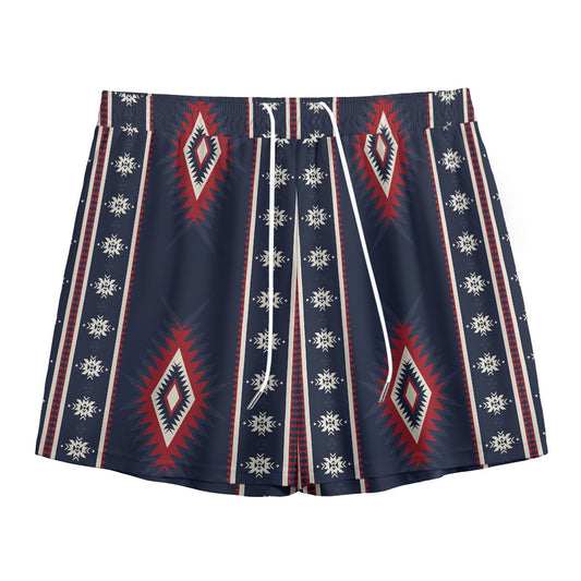 Native Tribal Navajo Pattern Print Mesh Shorts