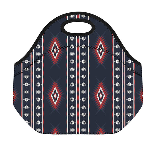 Native Tribal Navajo Pattern Print Neoprene Lunch Bag