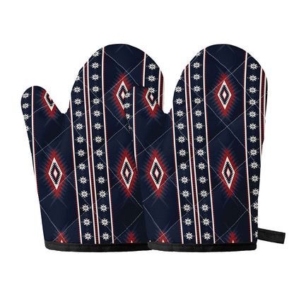 Native Tribal Navajo Pattern Print Oven Mitts