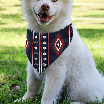 Native Tribal Navajo Pattern Print Over The Collar Dog Bandana