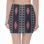 Native Tribal Navajo Pattern Print Pencil Mini Skirt