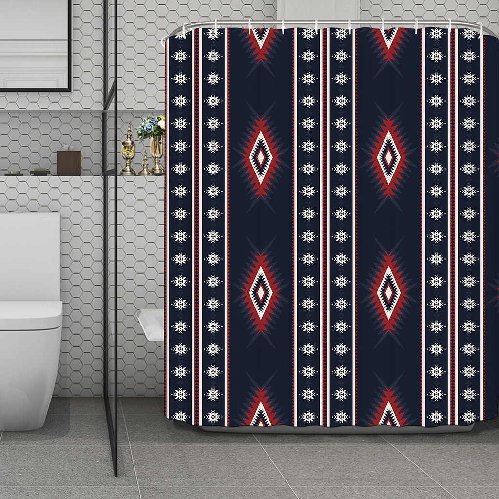 Native Tribal Navajo Pattern Print Polyester Shower Curtain