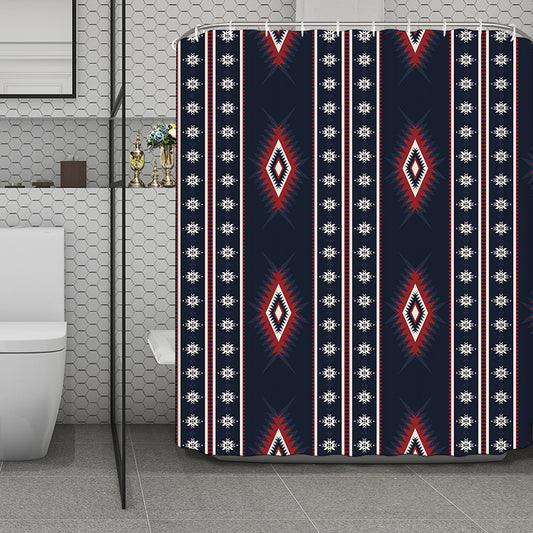 Native Tribal Navajo Pattern Print Polyester Shower Curtain