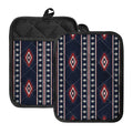 Native Tribal Navajo Pattern Print Pot Holders With Pocket