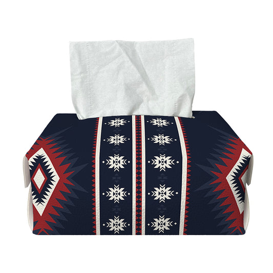 Native Tribal Navajo Pattern Print Rectangle Tissue Box Cover