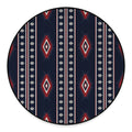 Native Tribal Navajo Pattern Print Round Floor Mat