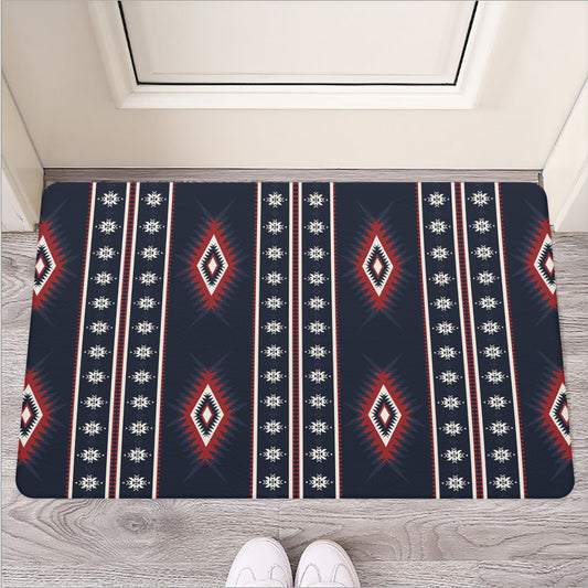 Native Tribal Navajo Pattern Print Rubber Doormat
