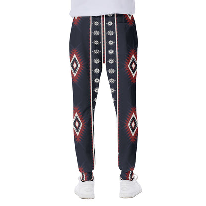 Native Tribal Navajo Pattern Print Scuba Joggers