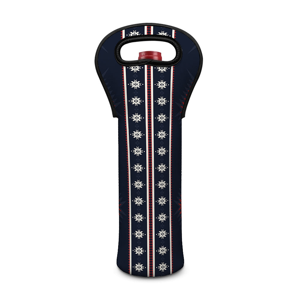 Native Tribal Navajo Pattern Print Single Neoprene Wine Tote