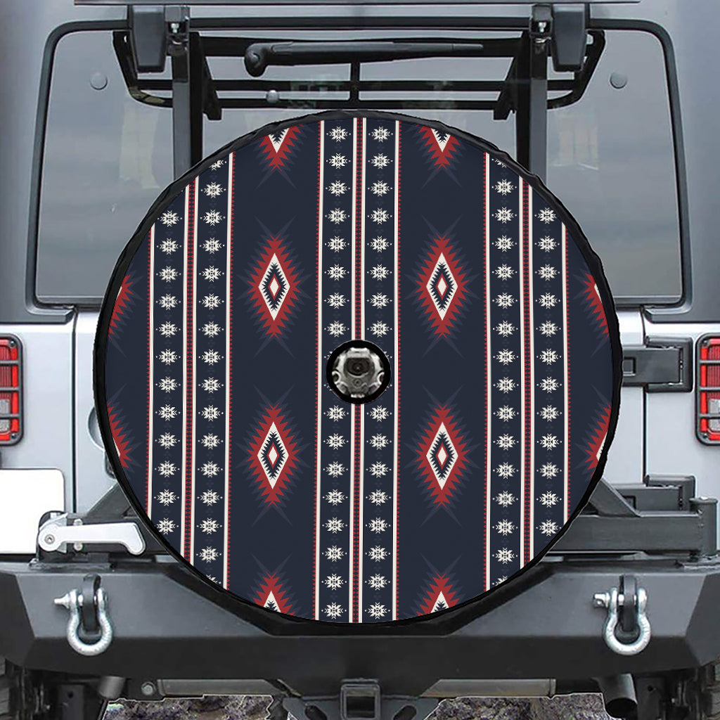 Native Tribal Navajo Pattern Print Tire Cover With Camera Hole