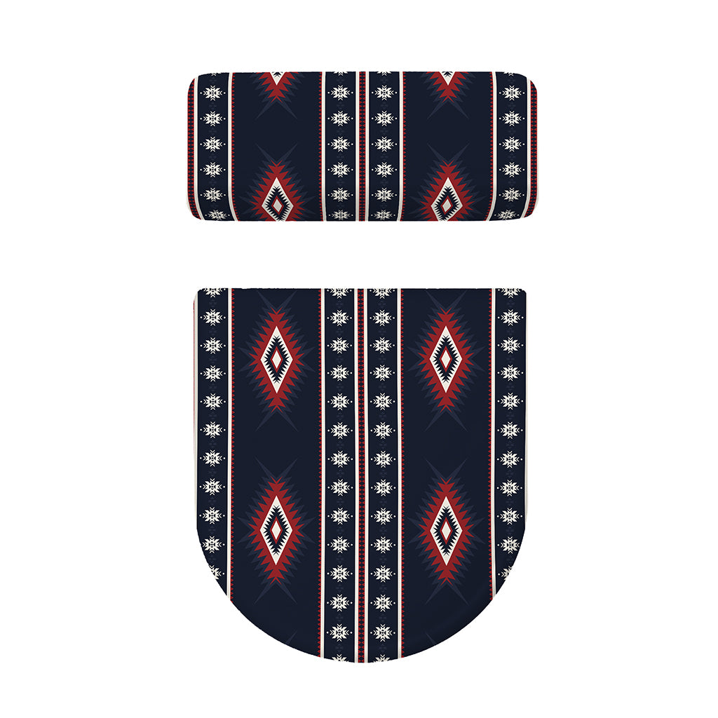Native Tribal Navajo Pattern Print Toilet Lid And Tank Cover Set