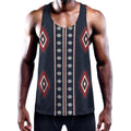 Native Tribal Navajo Pattern Print Men's Workout Tank Top