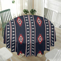 Native Tribal Navajo Pattern Print Waterproof Round Tablecloth